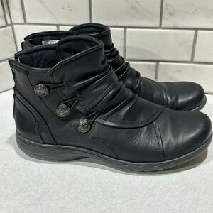 Rockport Cobb Hill Pandora Boots Womens 6M Black Leather Ankle Bootie